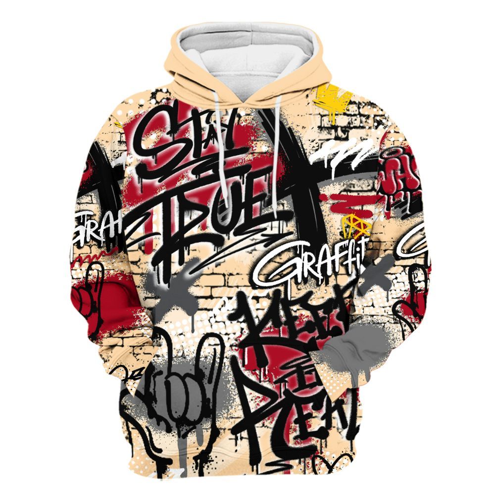 Hoodie To Match Retro Pizza GS 4s - True It Real Graffiti Streetwear All Over Print