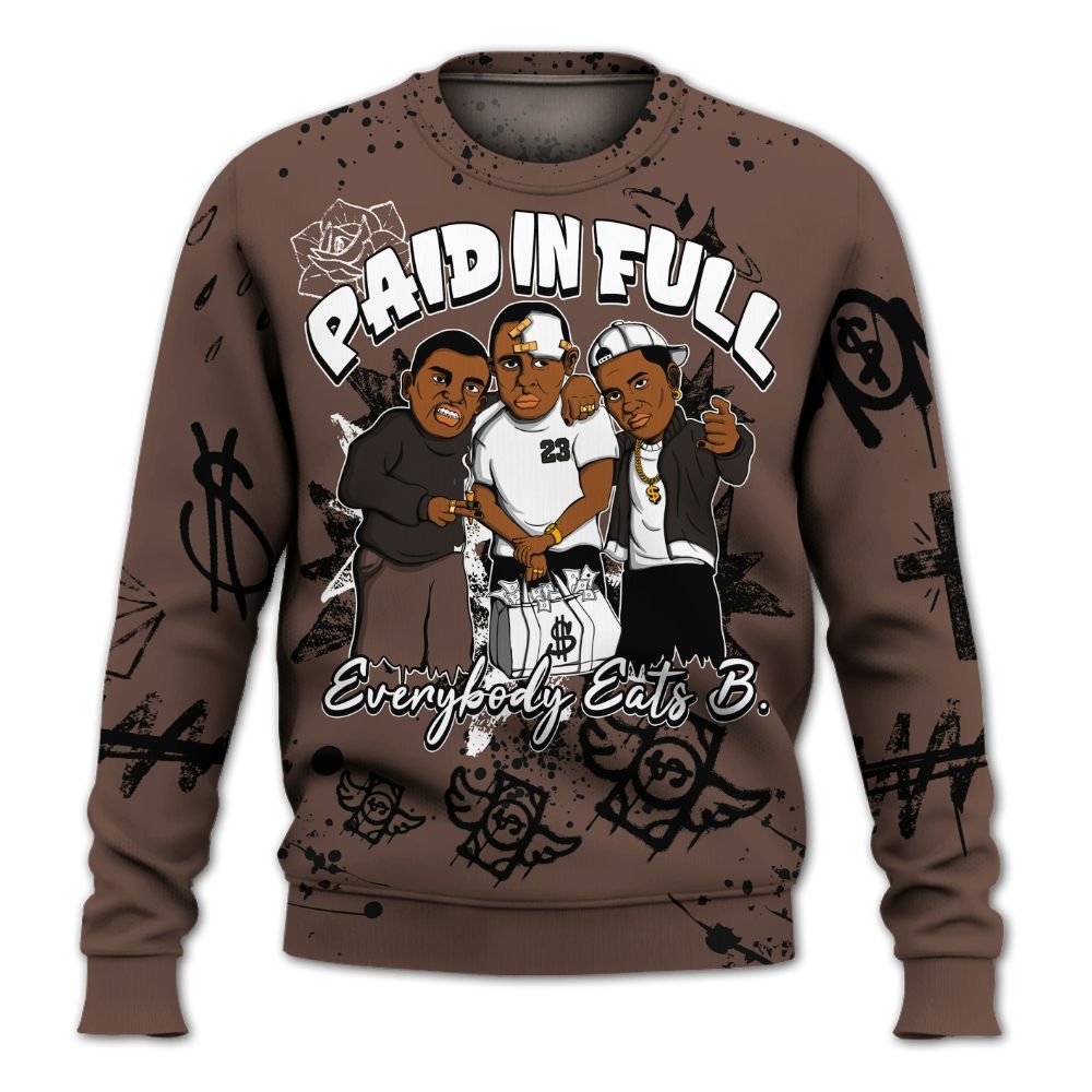 Sweatshirt To Match Air Force 1 Low Escape - Everybody Paid In Full Crayon All Over Print