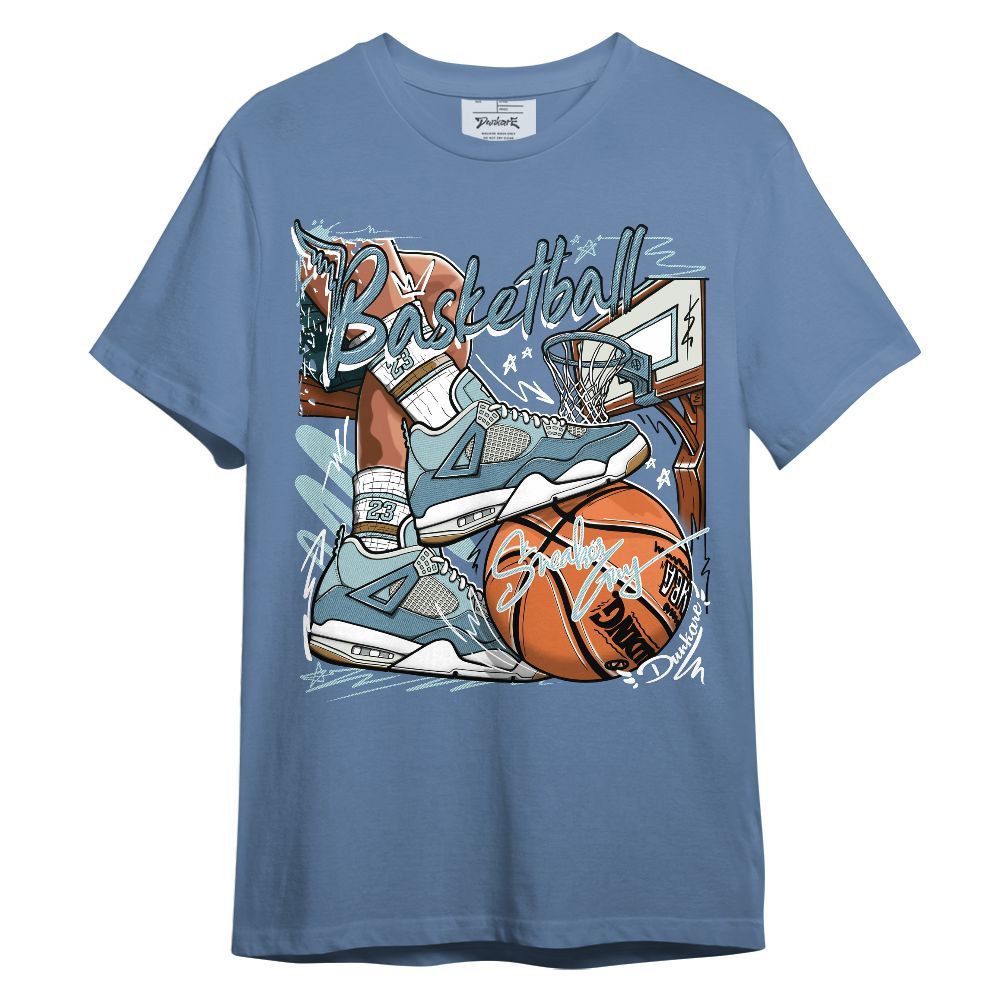 Shirt To Match Denim Worn Blue 2025 4s - Sneaker Guy Basketball Graphic