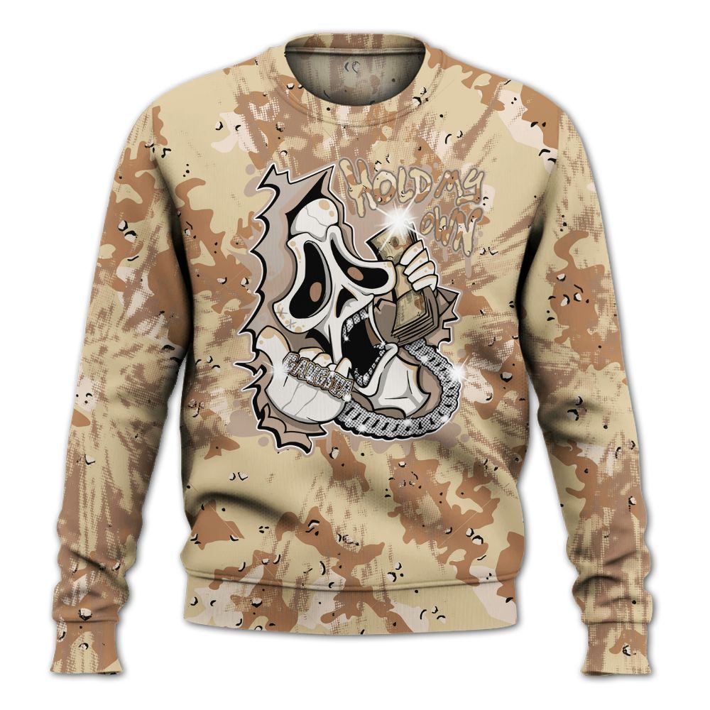 Sweatshirt To Match Desert Camo 3s - Hold My Own Graphic Halloween All Over Print