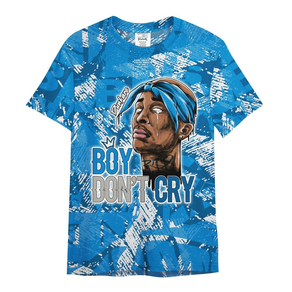 Shirt To Match Industrial Blue 4s - Boiz Ain't Cry Unique Abstract All Over Print