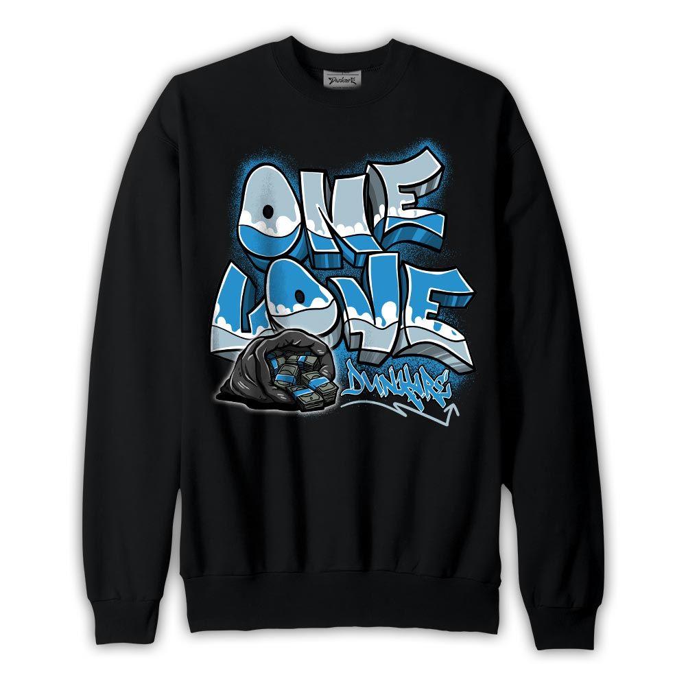 Sweatshirt To match Powder Blue 9s Sweatshirt - One Love Graffiti Graphic
