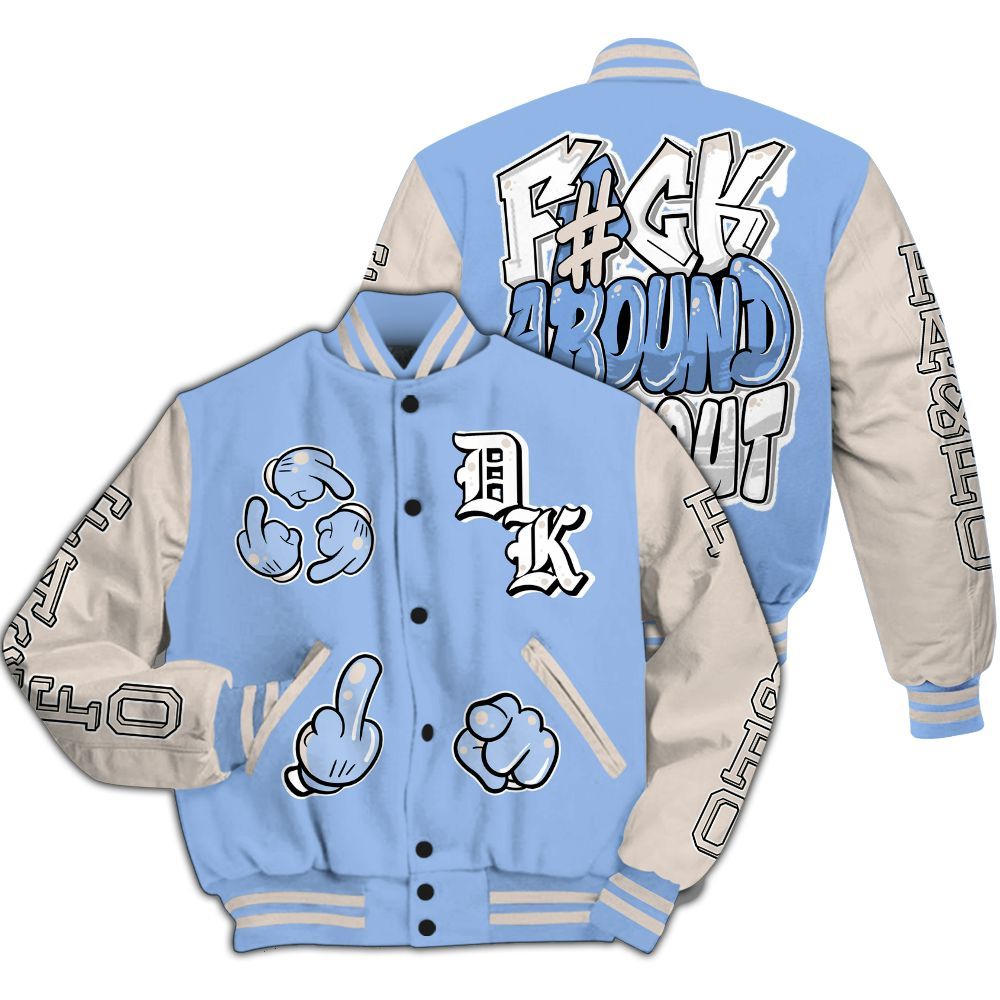 Varsity Jacket To Match Air Max 1 Royal Pulse - F Around Find Out Graphic All Over Print