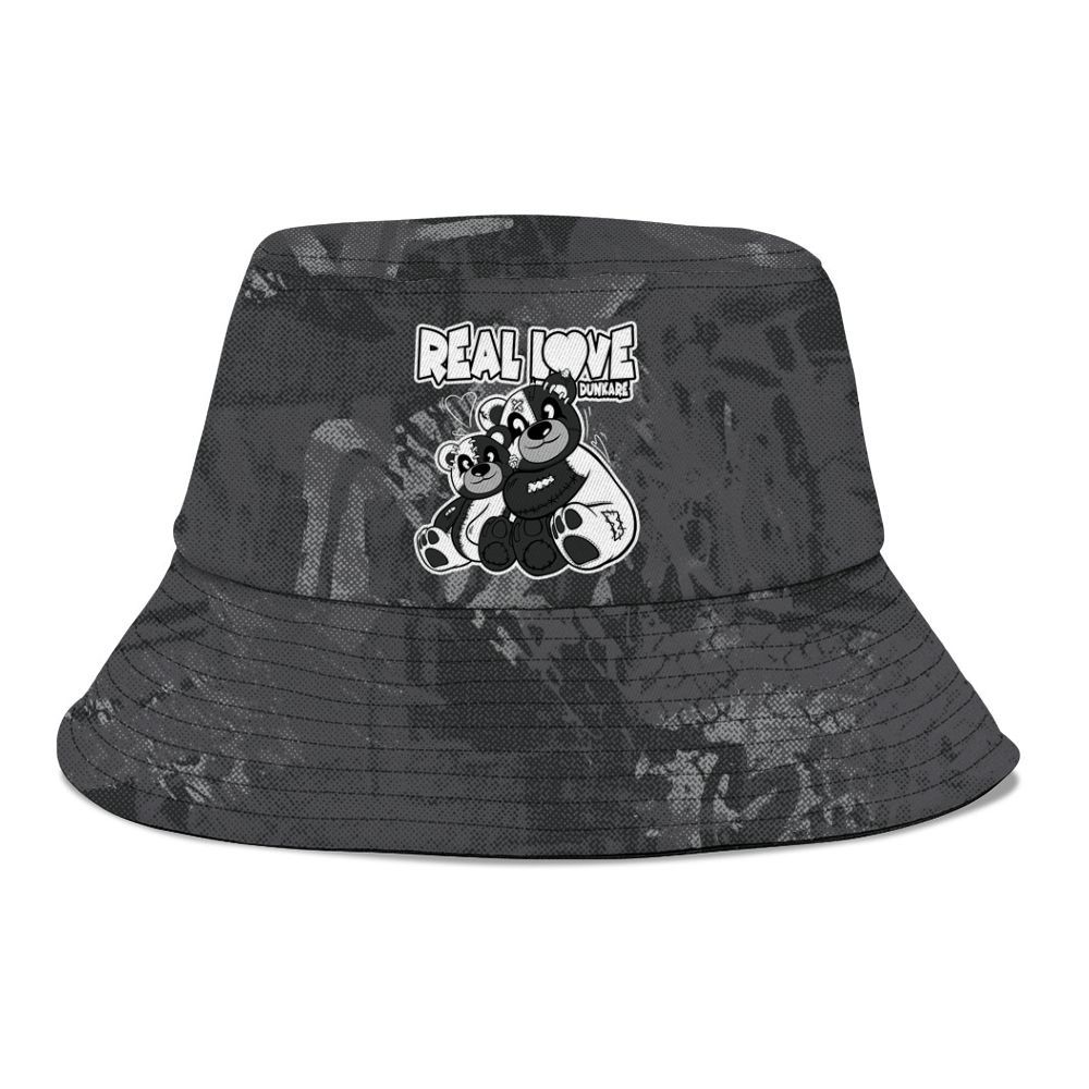 Bucket Hat To Match White Thunder 4s - Sincere Fondness Bear Graphic
