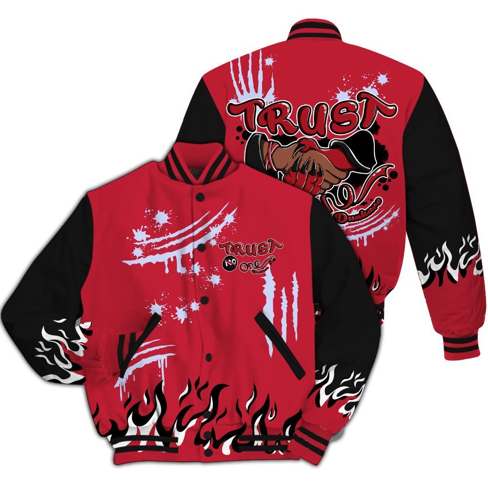 Varsity Jacket To Match Toro Bravo 6s - Graphic Trust No One All Over Print