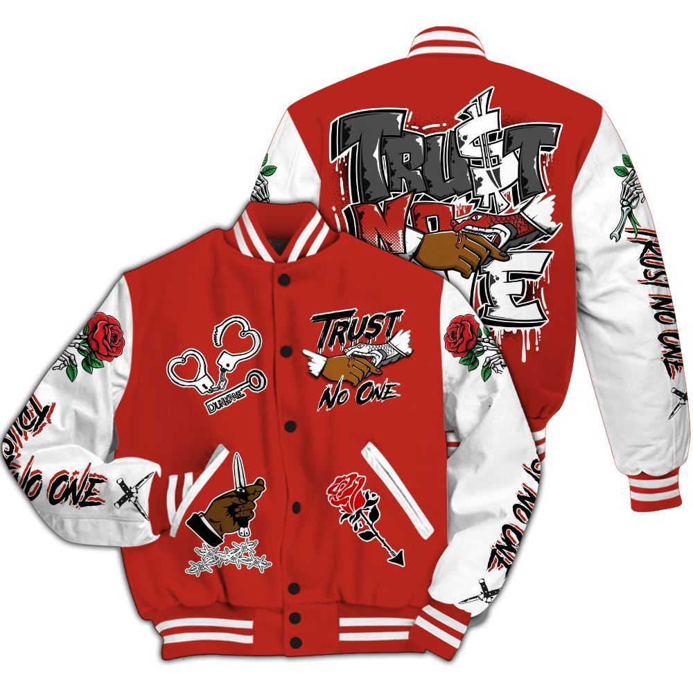 Varsity Jacket To Match Dunk Low St. Johns - Trust No One Dripping All Over Print