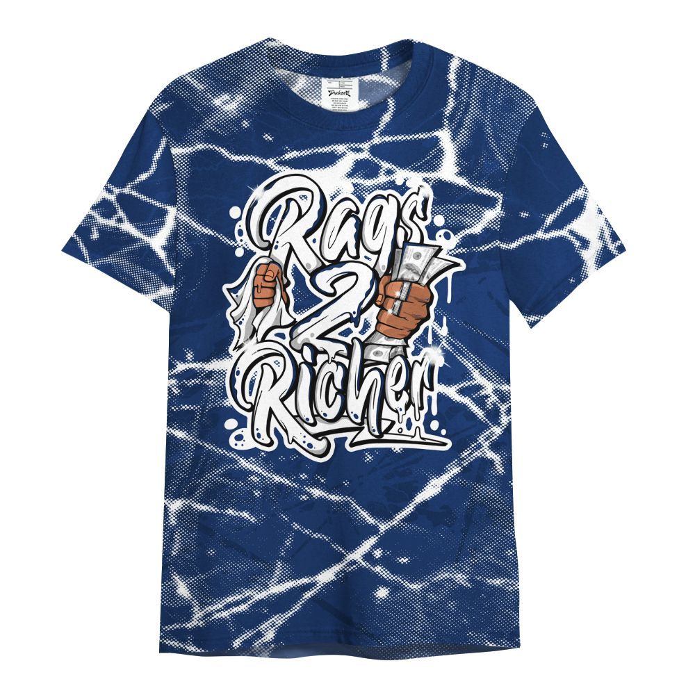 Shirt To Match High OG Deep Royal Blue 1s - Rag 2 Rich Graphic All Over Print