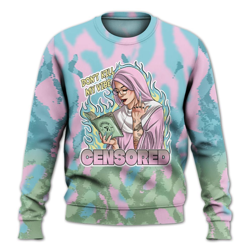 Sweatshirt To Match SB Dunk Low Visty - Censoredz Burn All Over Print