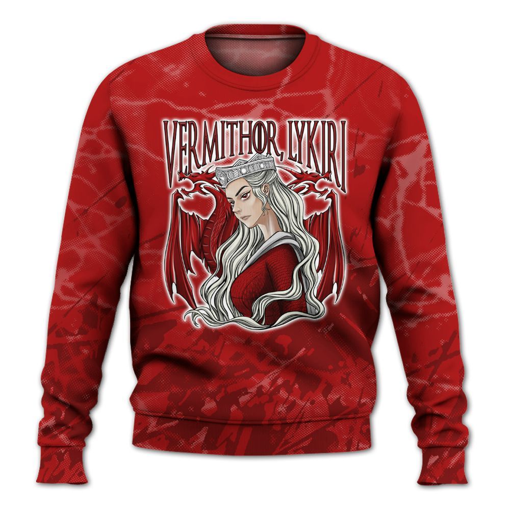 Sweatshirt To Match Red Taxi 12s - Dragon's Mom! Profound All Over Print
