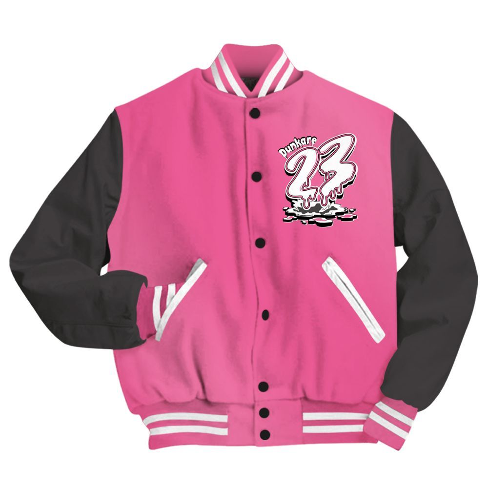 Varsity Jacket To Match Air Max SNDR Hyper Pink - Custom Name 23 Drip All Over Print