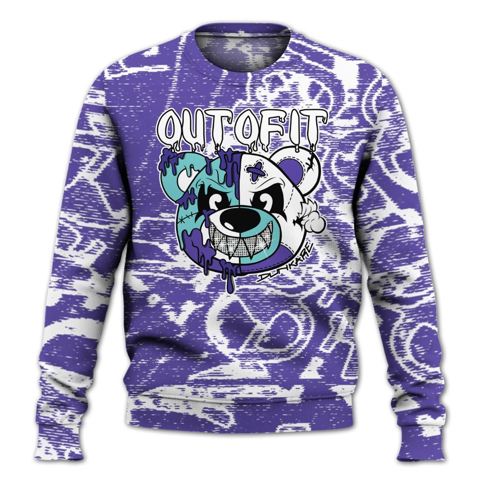 Sweatshirt To Match Low Hornets 1s - Out Of It Bear Avant-Garde All Over Print