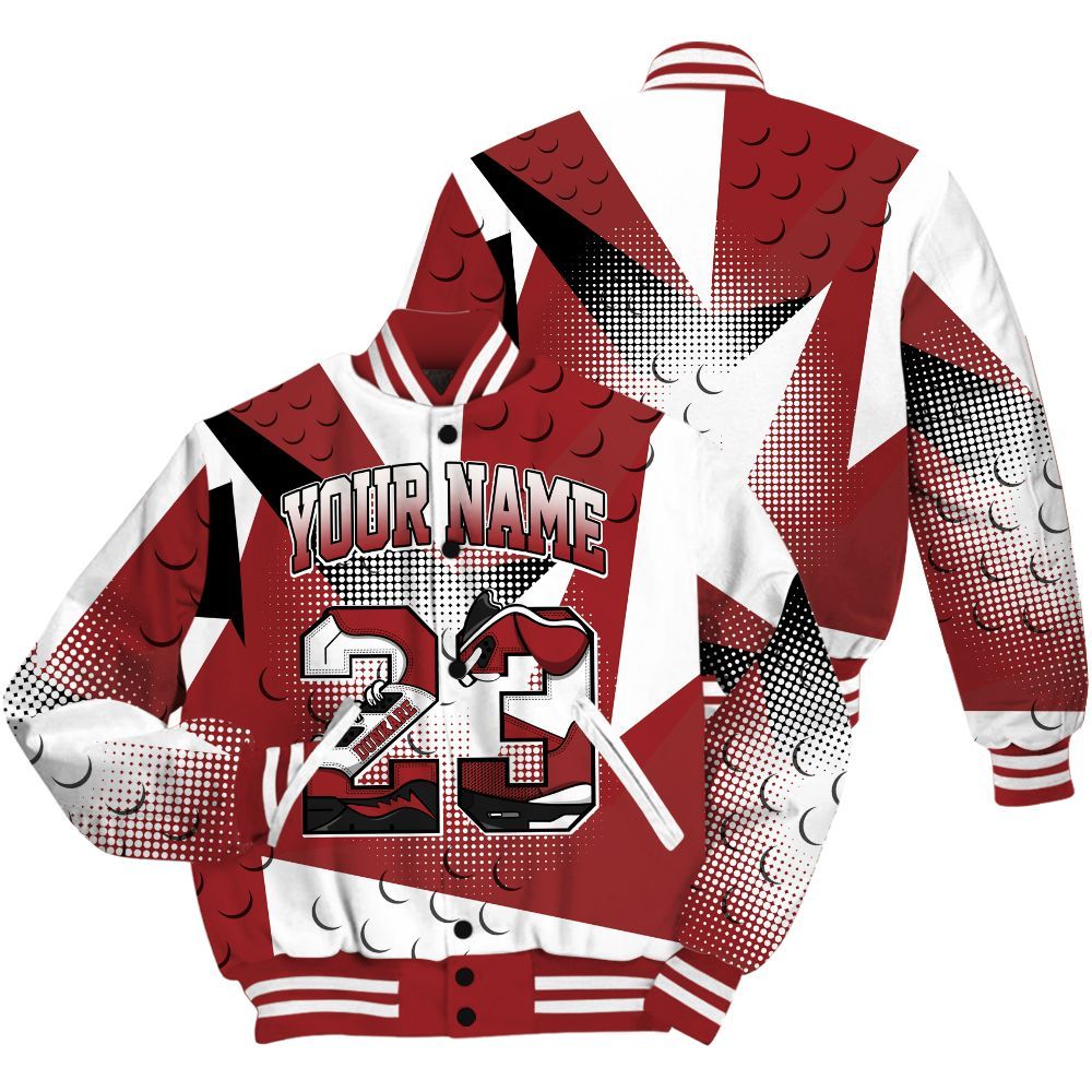 Varsity Jacket To Match Alternate Flu Game 12s Shirt, Poly Custom Name Number 23 5s All Over Print