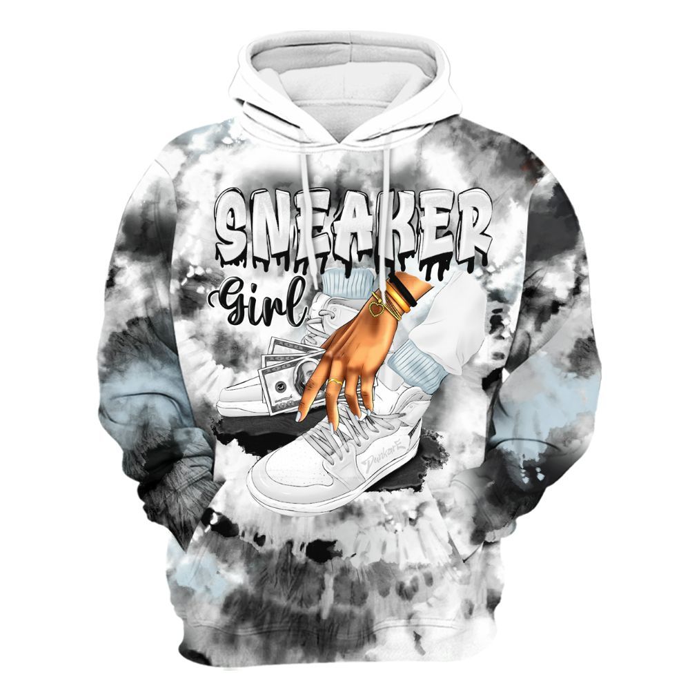 Hoodie To Match Kobe 9 Protro Halo - SNEAKER Girl Money Drip Tie Dye All Over Print