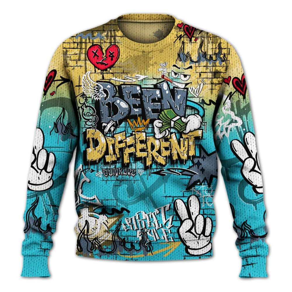 Sweater To Match Retro Gamma Blue 11s - Been Dif2erent Drip Graffiti Graphic
