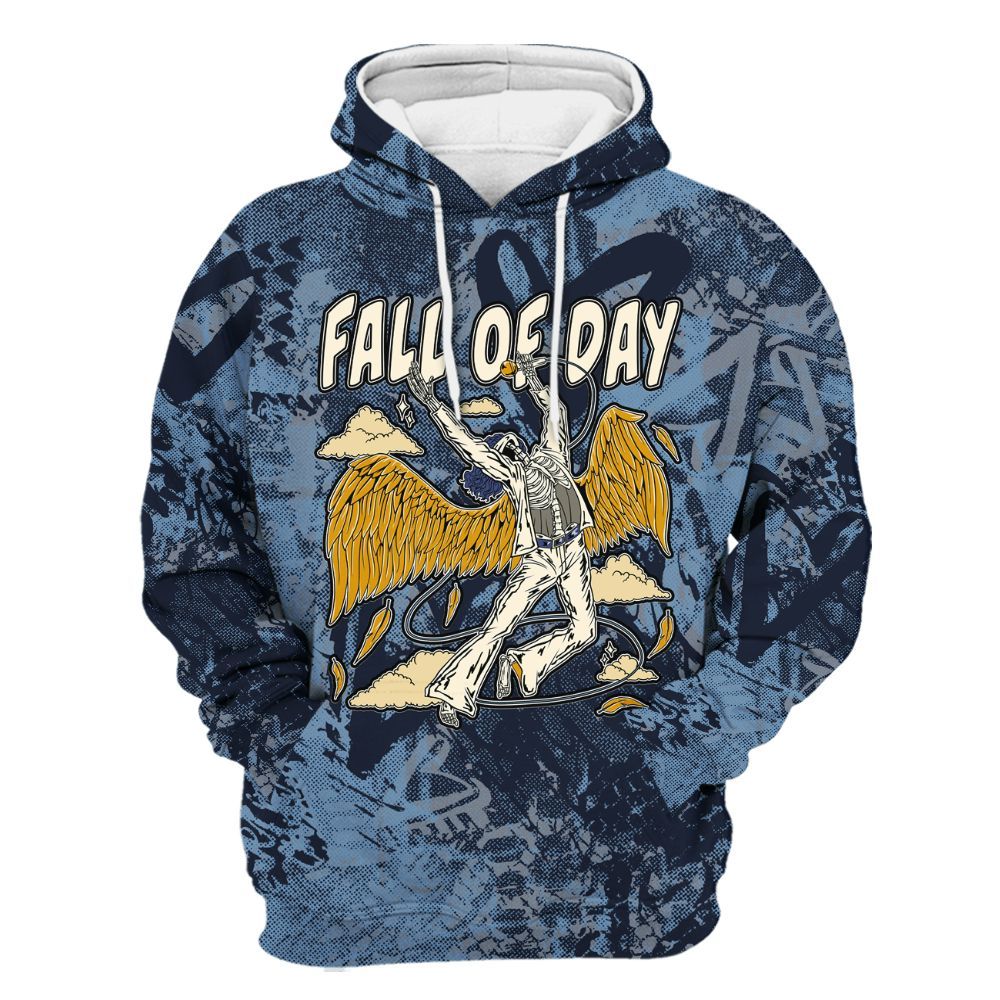 Hoodie To Match High OG First In Flight 1s - Fall Of Days Skeleton Heart All Over Print