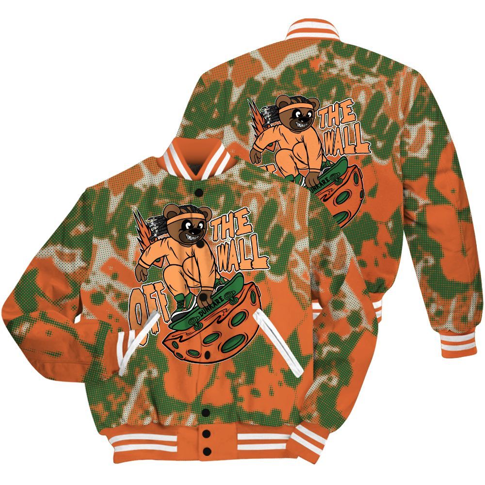 Varsity Jacket To Match Low Miami 5s Shirt - Quirky Bear Street All Over Print