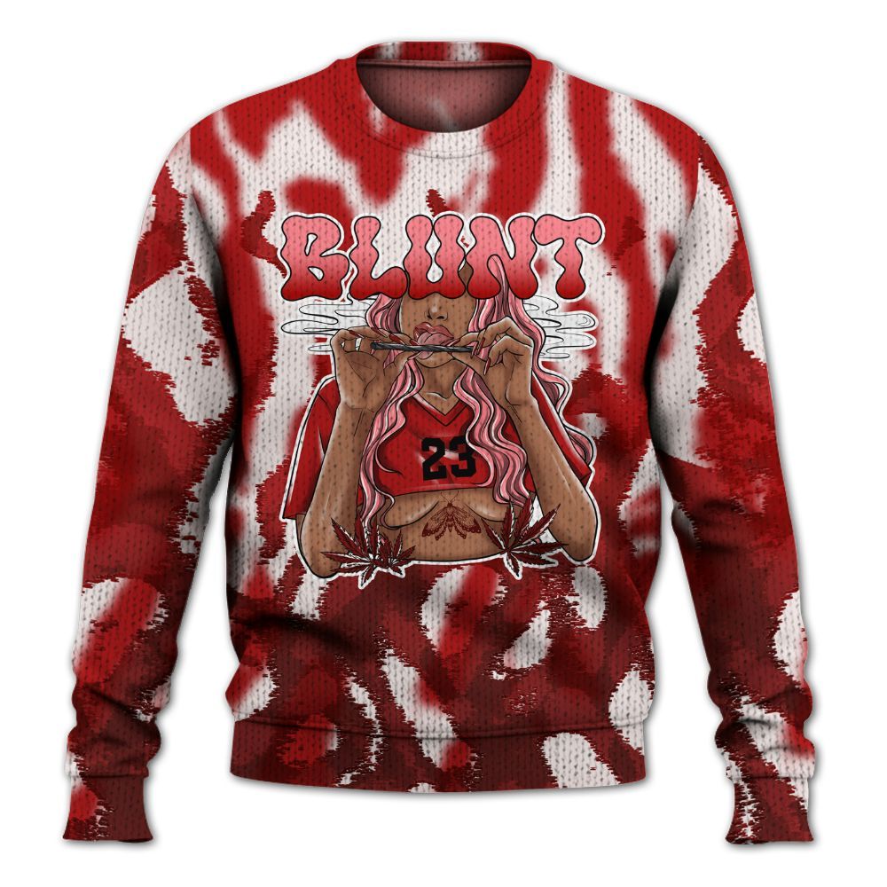 Knitted Sweater To Match Red Taxi 12s - Bluntz Burnz