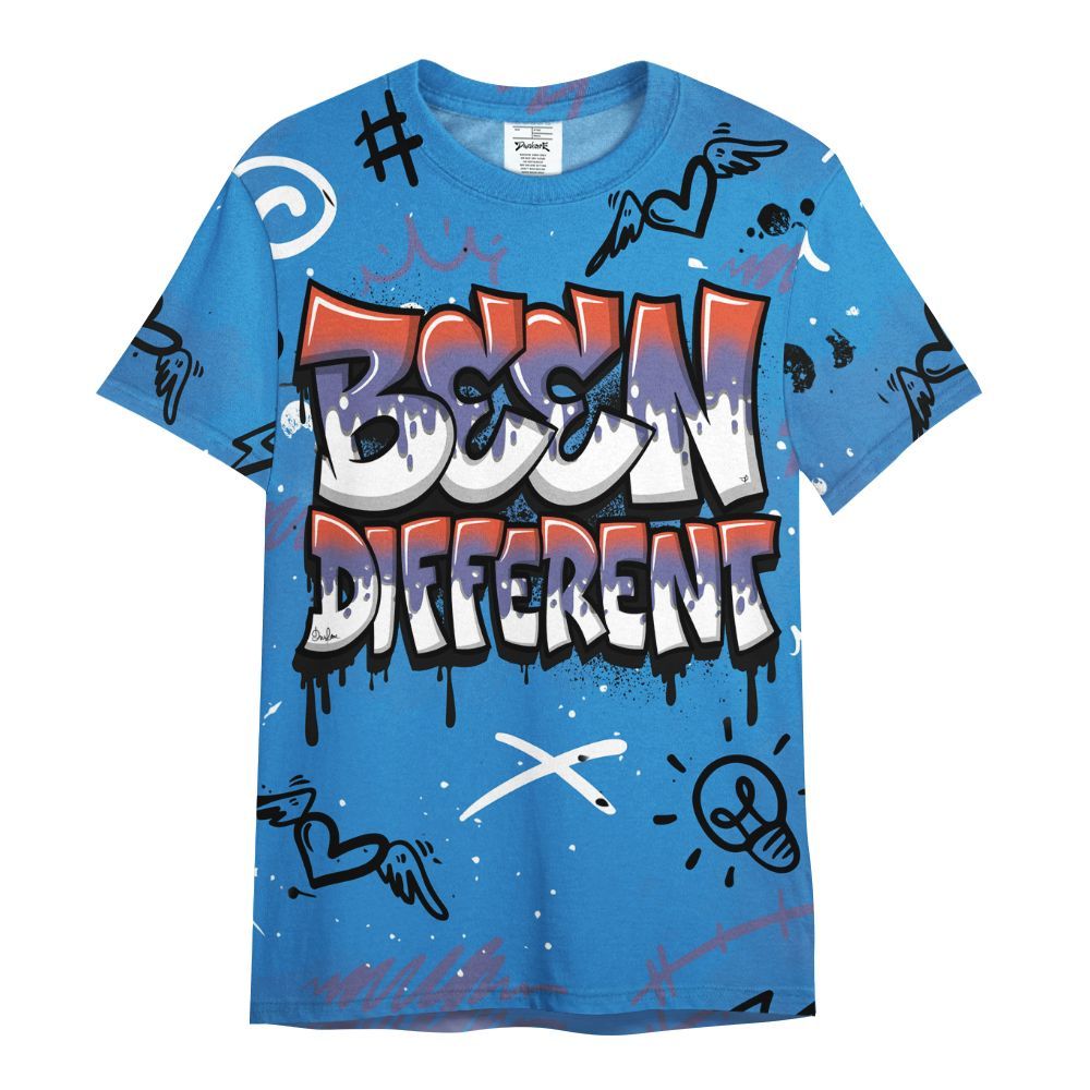 Shirt To Match Hi-Res Blue 700s - Drip Been Di2ferent All Over Print