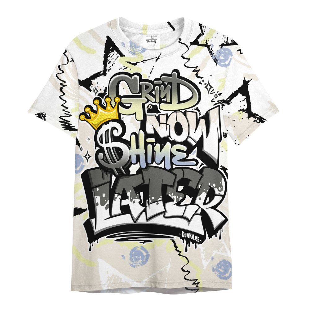 Shirt To Match Luminous Green 5s - Grind Shine Later Drip All Over Print