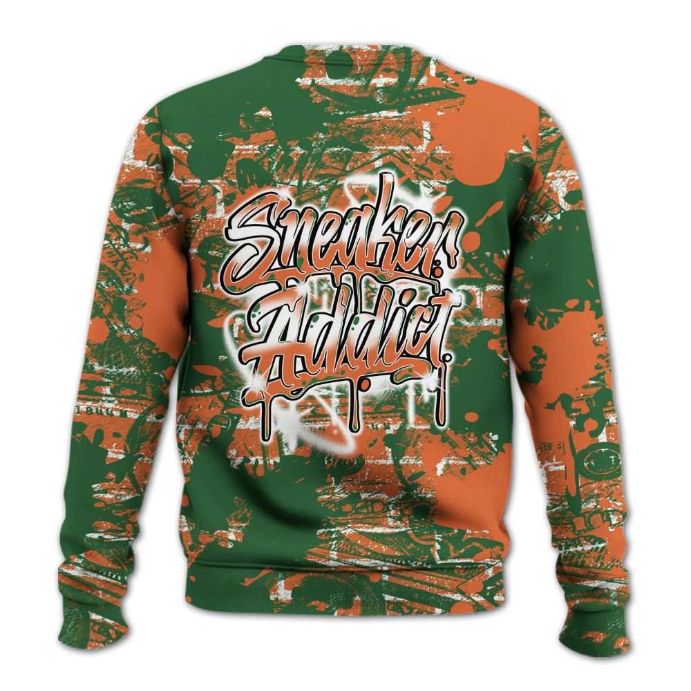 Sweatshirt To Match Low Miami 5s - Addiction Sneakers Graphic Street Art All Over Print