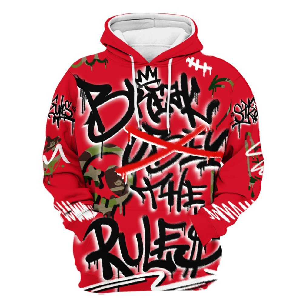 Hoodie To Match Air Max 90 Duck Camo Red - Break Rules Streetwear All Over Print
