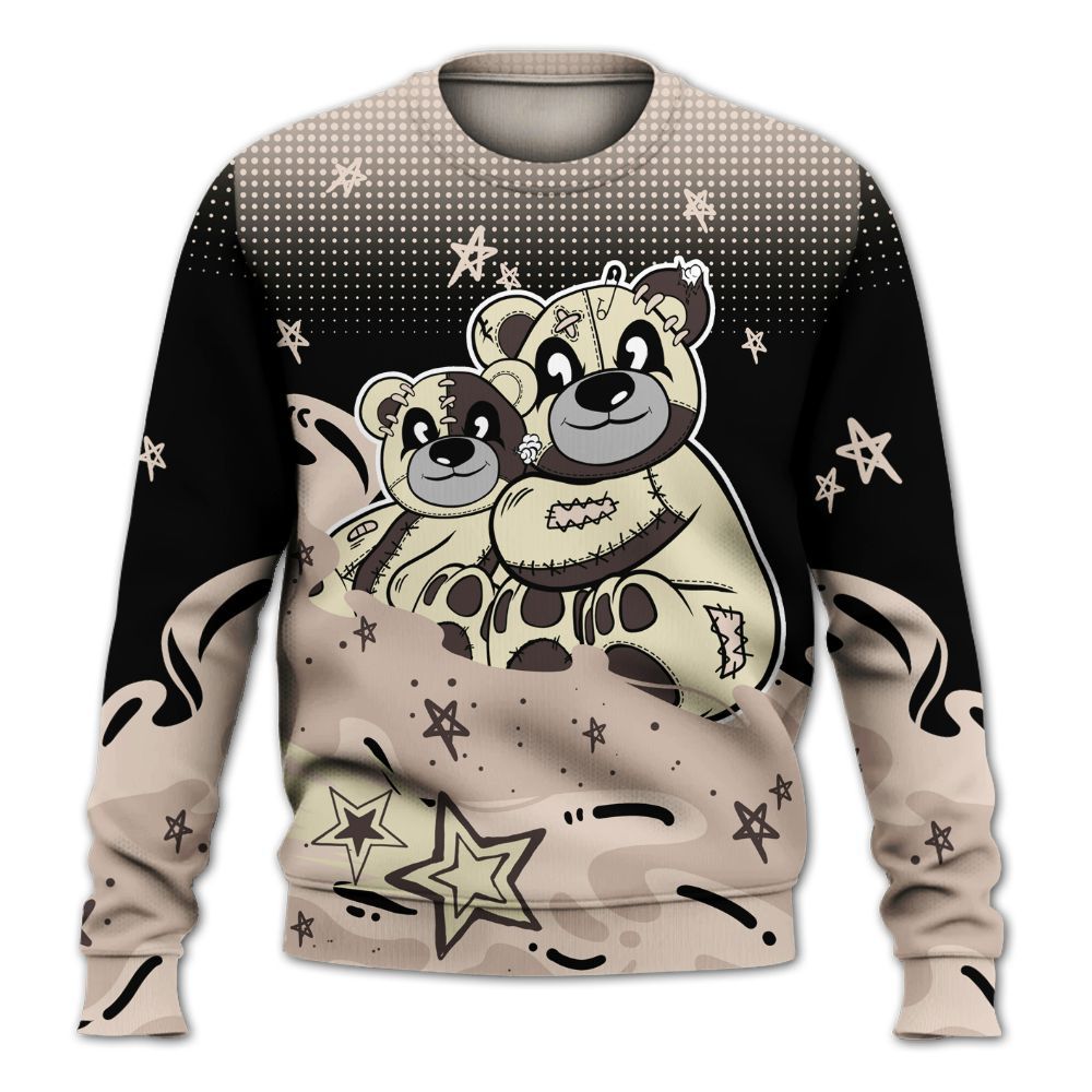 Sweatshirt To Match A Ma Maniere X Fossil Stone 4s - Sincere Fondness Bear Stars All Over Print