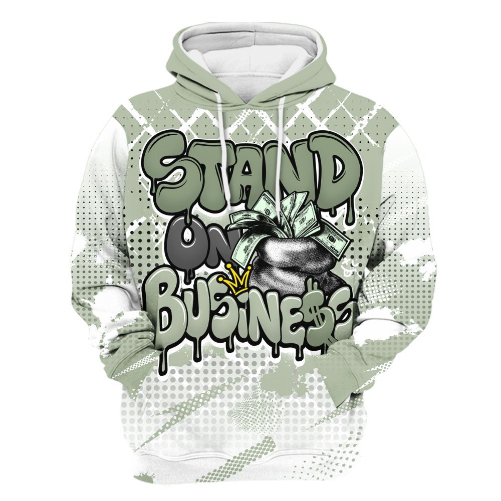 Hoodie To Match Seafoam Sail 4s - Halftone Stand Business Dripping All Over Print