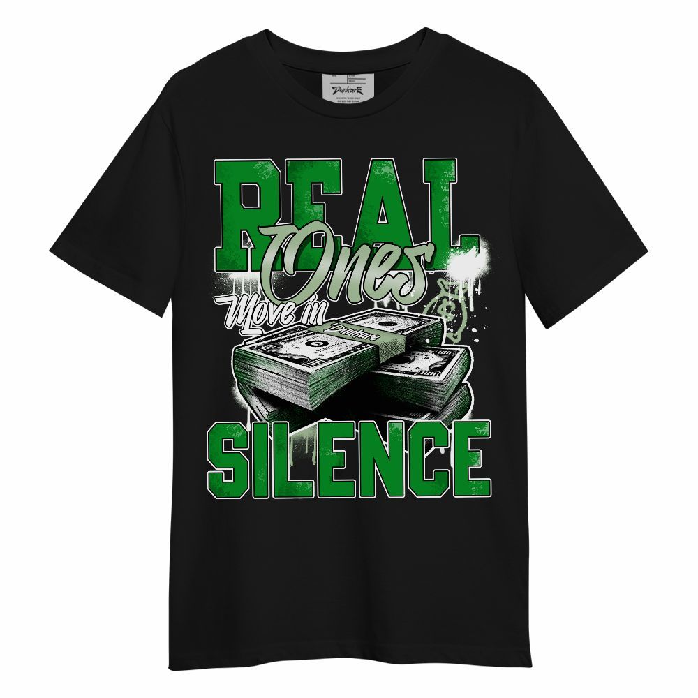 Shirt To Match Green Spark CJ1 T-Rex - Move In Silence Money Graphic