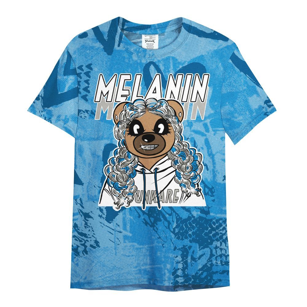 Shirt To Match Industrial Blue 4s - Pigments Bear Heart Grunge All Over Print