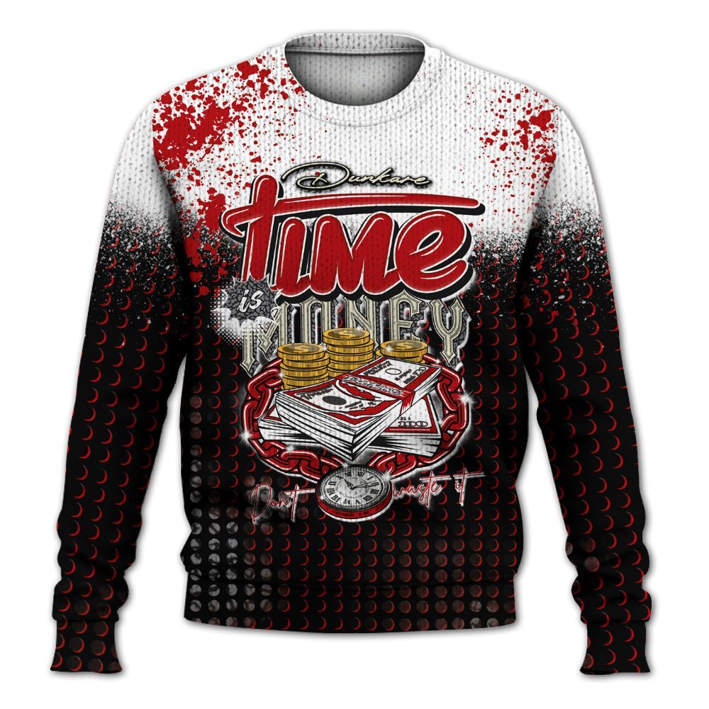 Knitted Sweater To Match Cement Grey 3s - Halftone Time Is Money