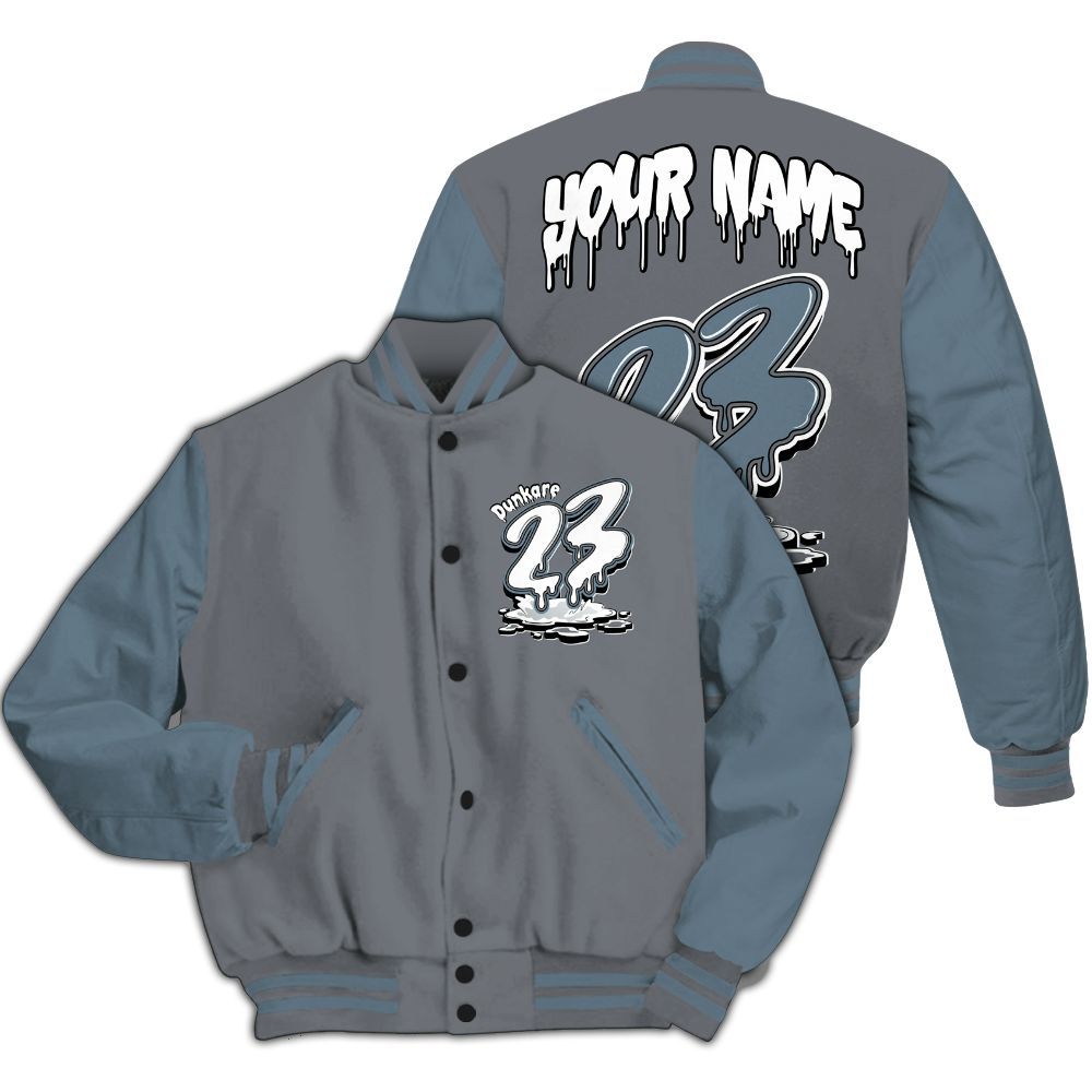 Varsity Jacket To Match Air Max DN Silver Bullet - Custom Name 23 Drip All Over Print