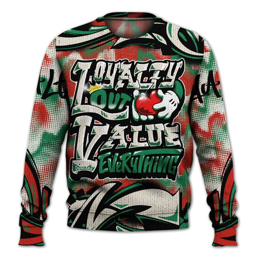 Sweater To Match Retro El Vuelo 3s Shirt, Loyalty Out Value Graffiti Graphic