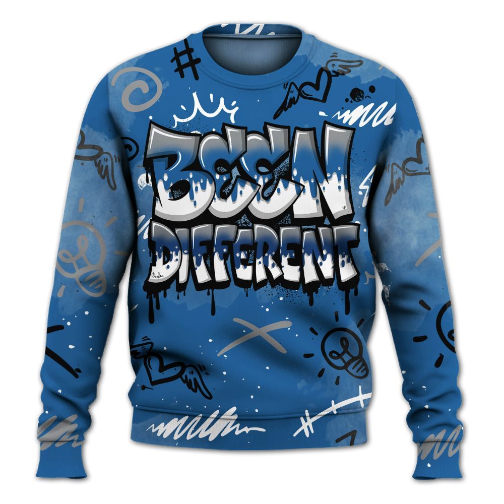 Sweatshirt To Match French Blue 13s - Drip Been Di2ferent All Over Print