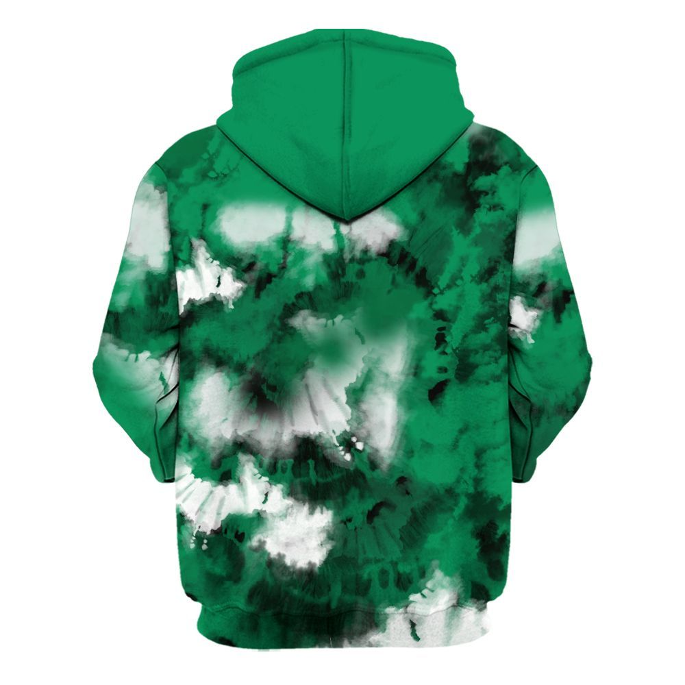 Hoodie To Match Mid Lucky Green 1s - God Blessed Tie Dye All Over Print