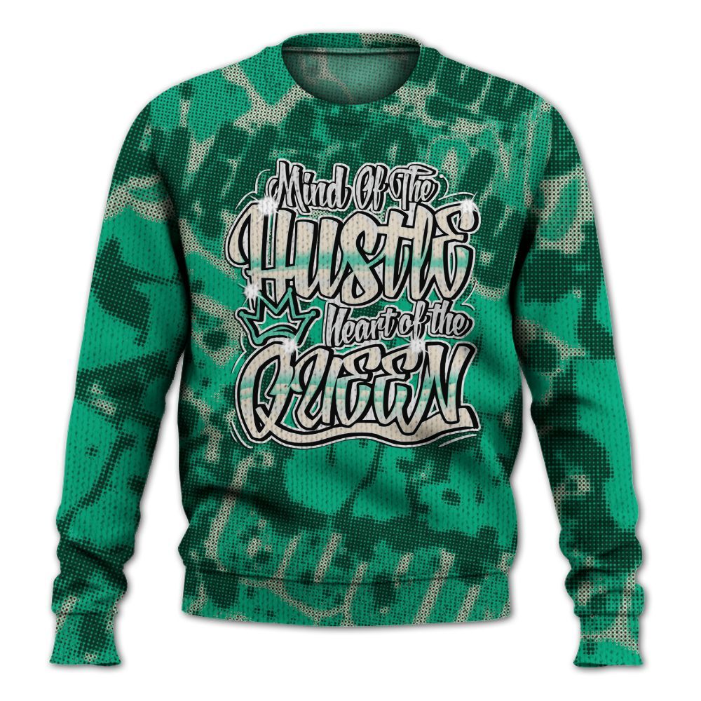 Knitted Sweater To Match Oxidized Green 4s - Hustles Heart Queens Street