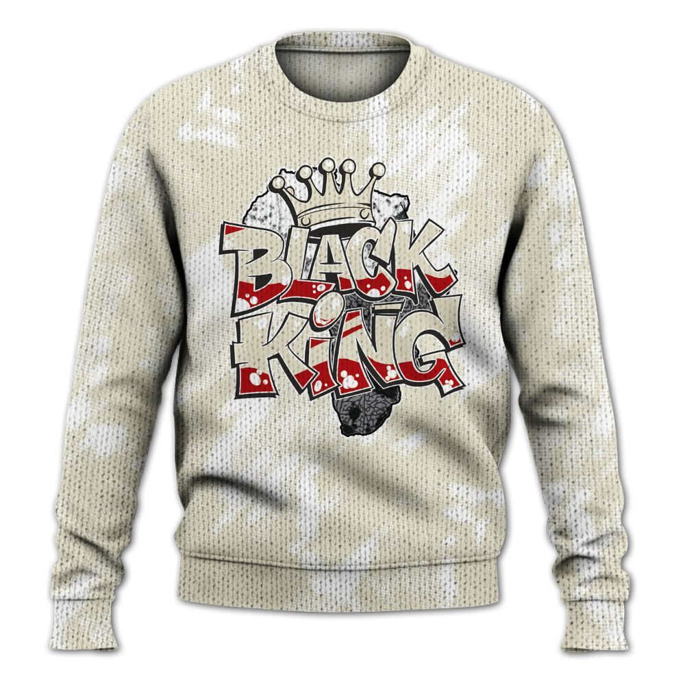 Knitted Sweater To Match Cement Grey 3s - B-King Shirt Unisex Oufit