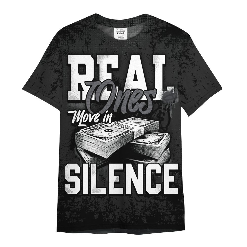 Shirt To Match Black Cat 3s - Move In Silence Money Street Retro All Over Print