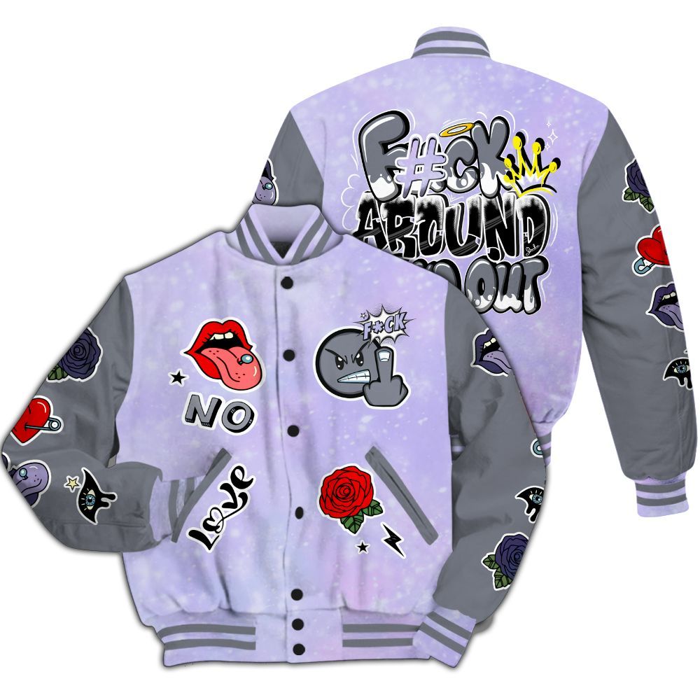 Varsity Jacket To Match Zen Master 4s - FK Around Find Out All Over Print