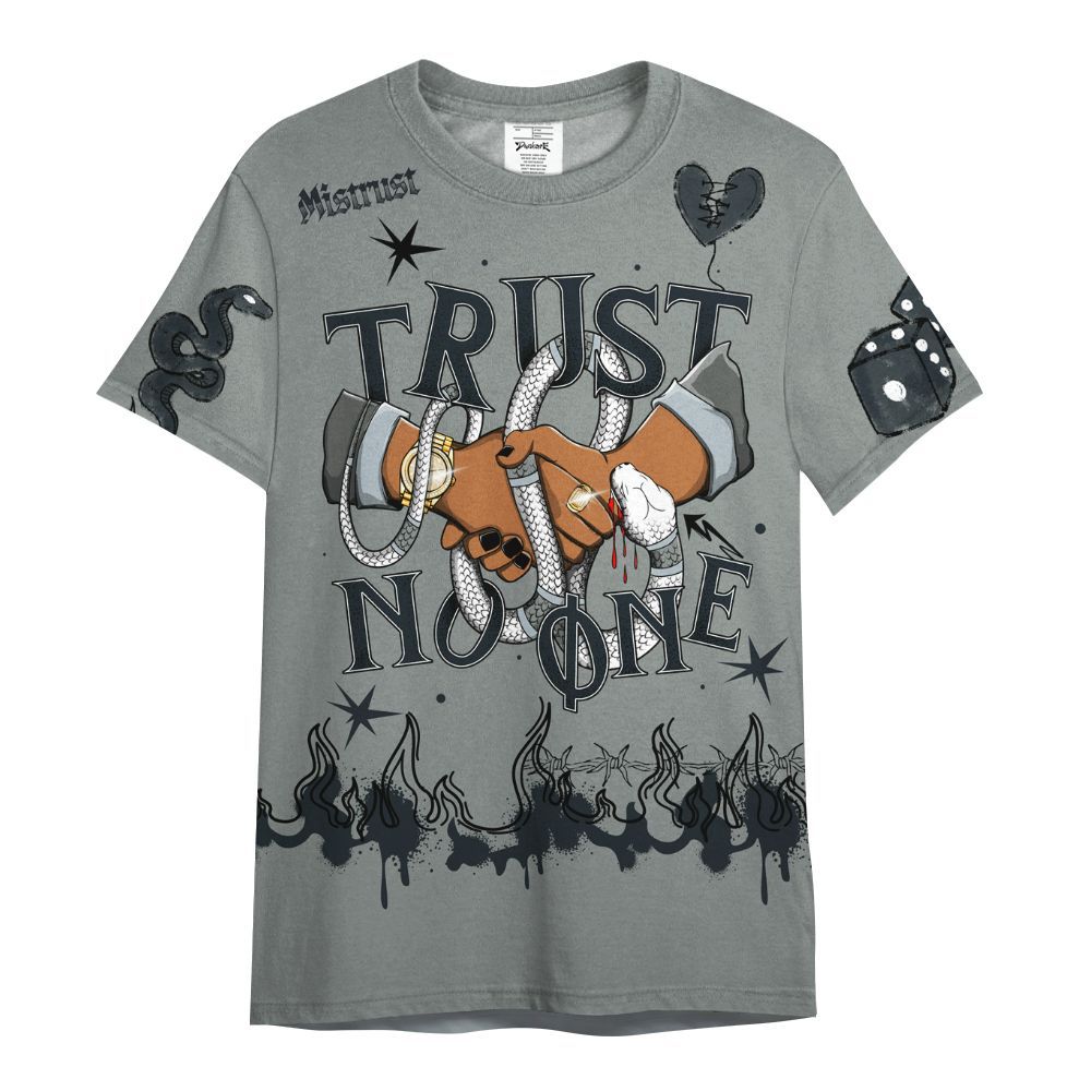 Shirt To Match Retro Georgetown 6s - Trust No One Snake-Bite Doodle Crayon All Over Print