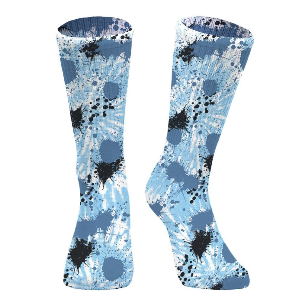 Sock To Match Legend Blue 11s - Tie Dye Graphic