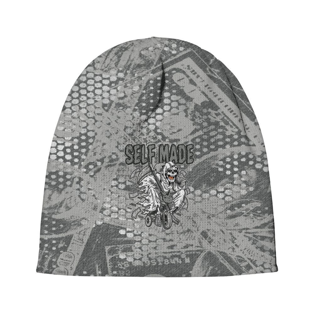 Beanie Hat To Match Retro Wet Cement 4s - Self Make Skeleton Banknotes Art Graphic