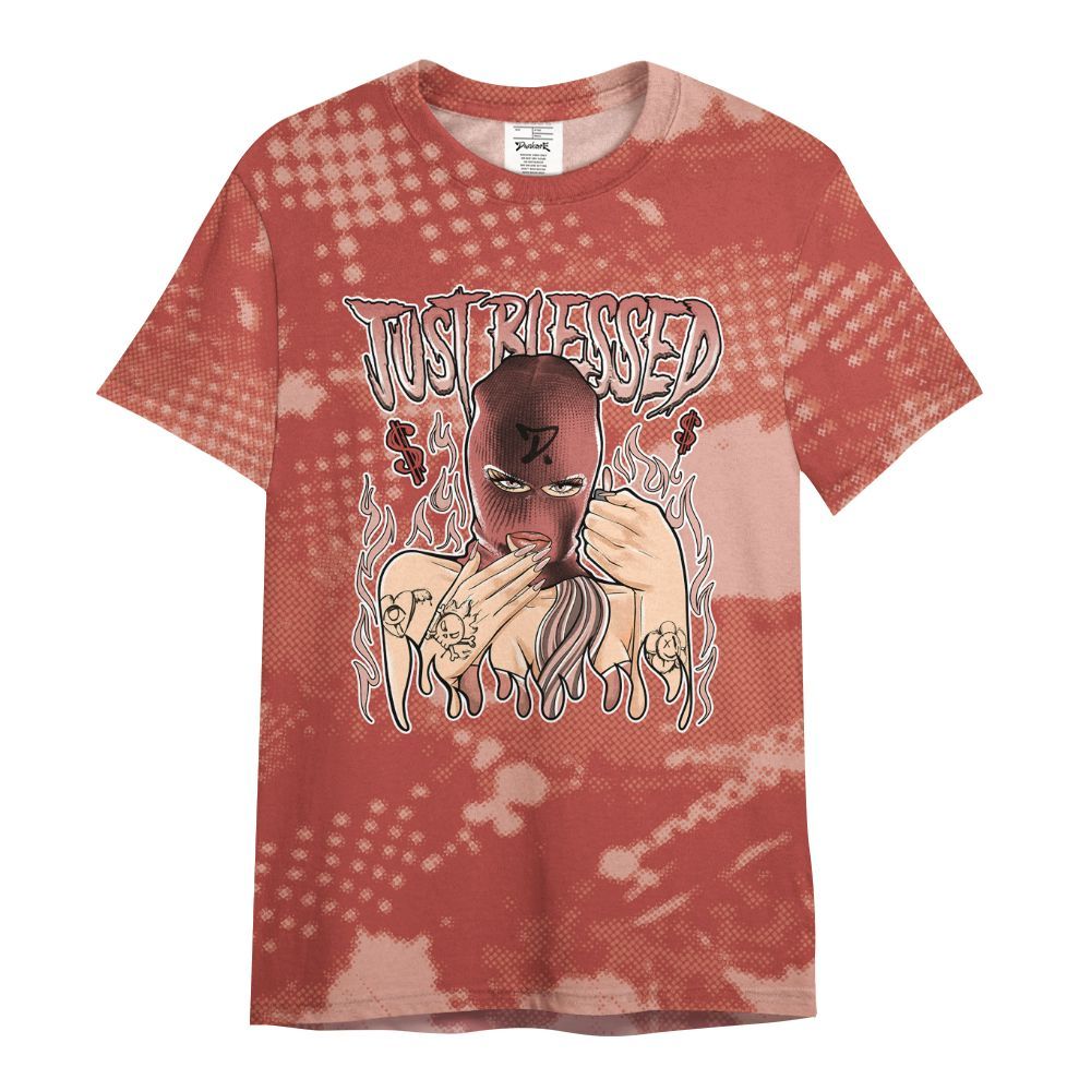 Shirt To Match Dune Red 13s - Blessed!! Smoke Dot All Over Print