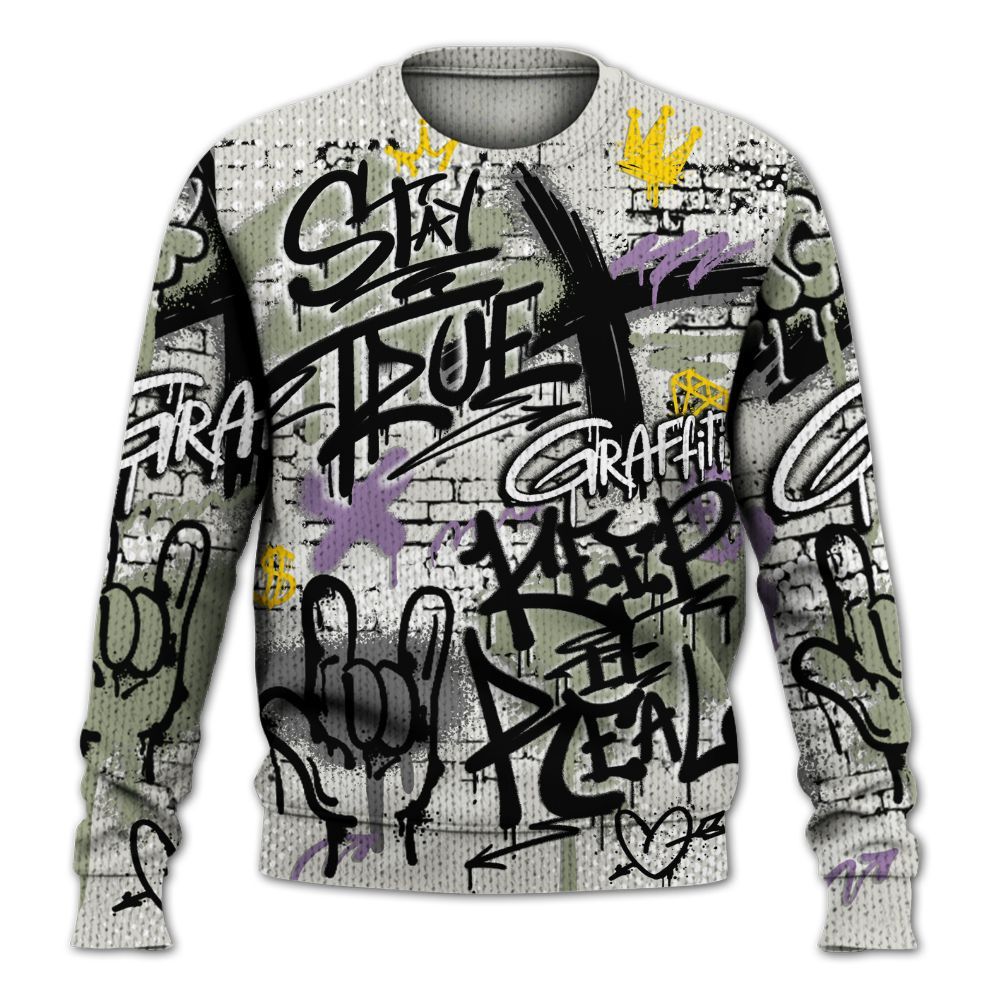 Knitted Sweater To Match Dunk Low Floral Swoosh 2025 - True It Real Graffiti Streetwear