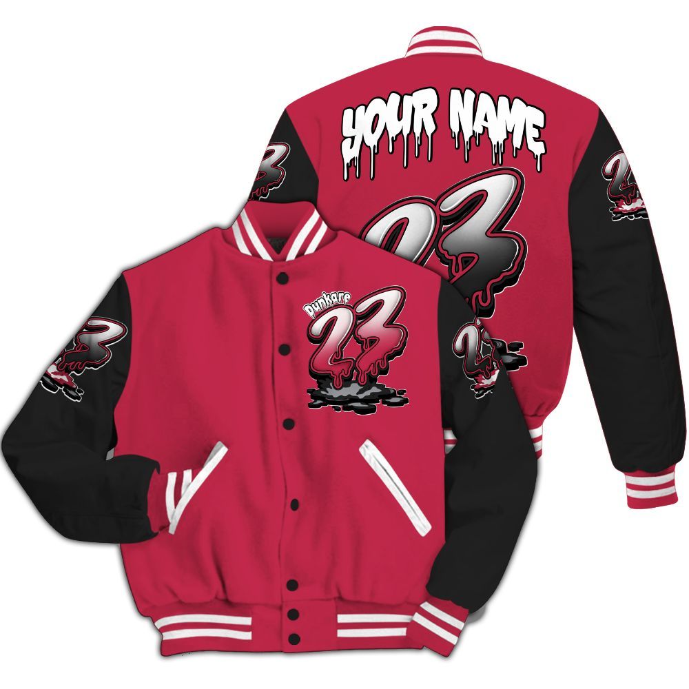 Varsity Jacket To Match Toro Bravo 4s - Custom Name 23 Drip All Over Print