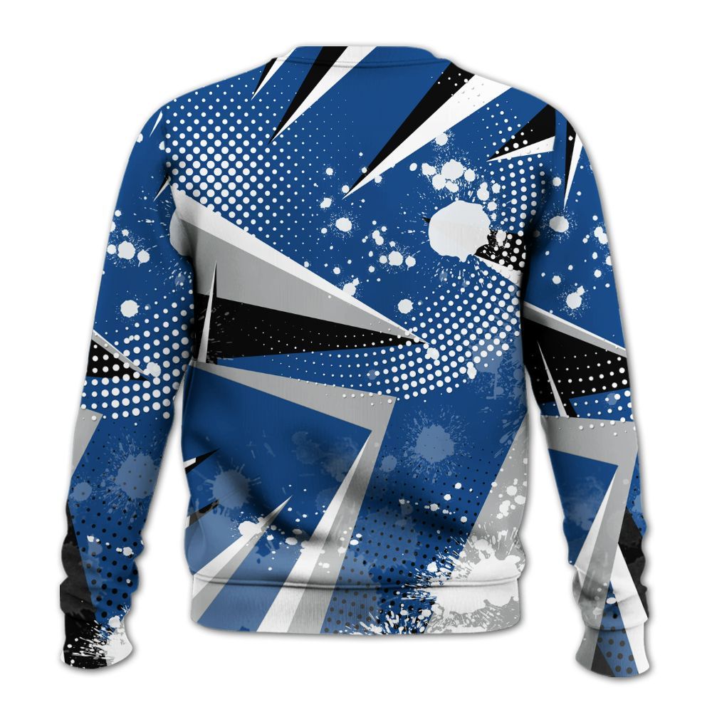 Sweatshirt To Match Air Ship Royal Blue - Poly Trust No One Dripping All Over Print