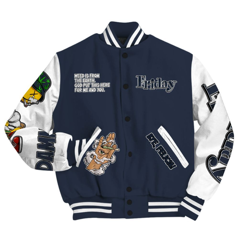 Varsity Jacket To Match Retro Obsidian 13s - Friday Sneaker Stress Style All Over Print