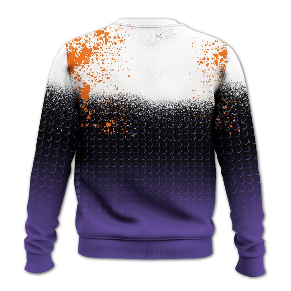 Sweatshirt To Match Air Max Waffle SP Voltage Purple - Halftone Time Is Money All Over Print
