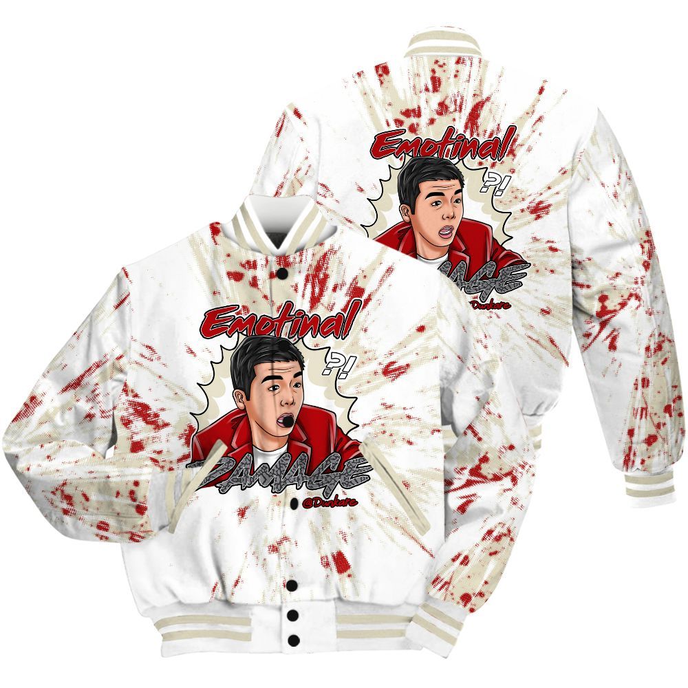 Varsity Jacket To Match Cement Grey 3s Shirt - Damaged Meme Shirt Unisex Outfit All Over Print