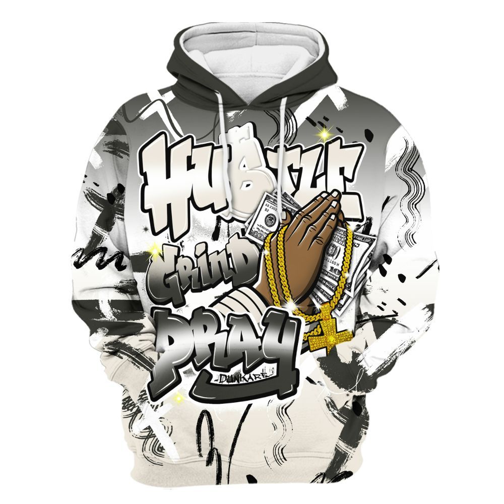 Hoodie To Match Air Max Plus Moonlight Swarovski - Money Hustle Grind Pray All Over Print