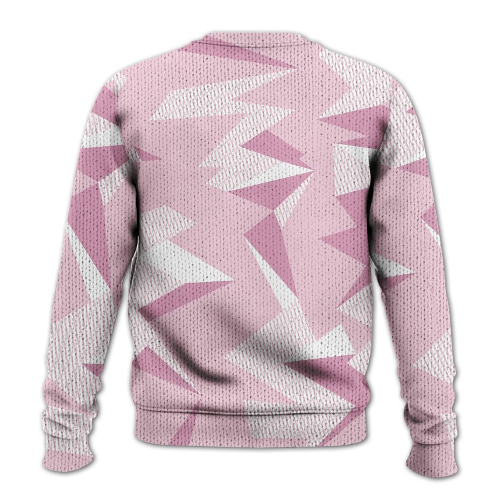 Knitted Sweater To Match Orchid 4s - Geometric Camouflage Pattern